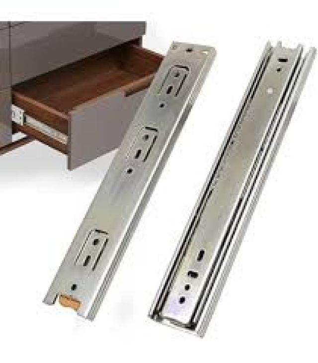 Link Telescopic (Drawer) Channel 18 inch 45kg 2 Pc Set (Silver)